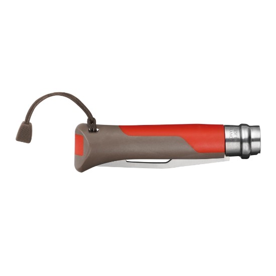 Н°08 џепни ножић са пиштаљком, нерђајући челик, 8,5 цм, "Outdoor", Red - Opinel