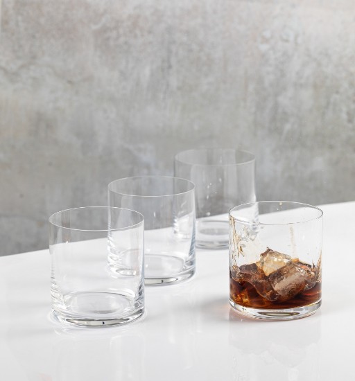 Kristal camdan yapılmış 4'lü viski bardağı seti, 443 ml, "Julie" – Mikasa