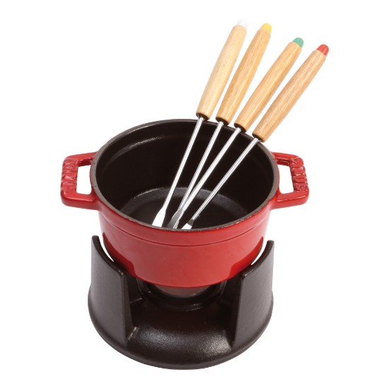 7-delni set za mini fondue, 0,25 l, Cherry - Staub