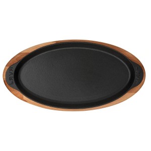 Tráidire iarainn teilgthe d'iasc, 15 x 29 cm, LAVA