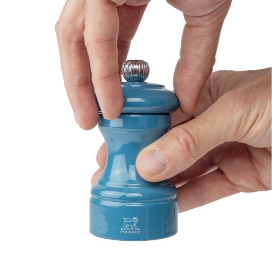 Salt grinder, 10 cm "Bistro", Pacific Blue - Peugeot