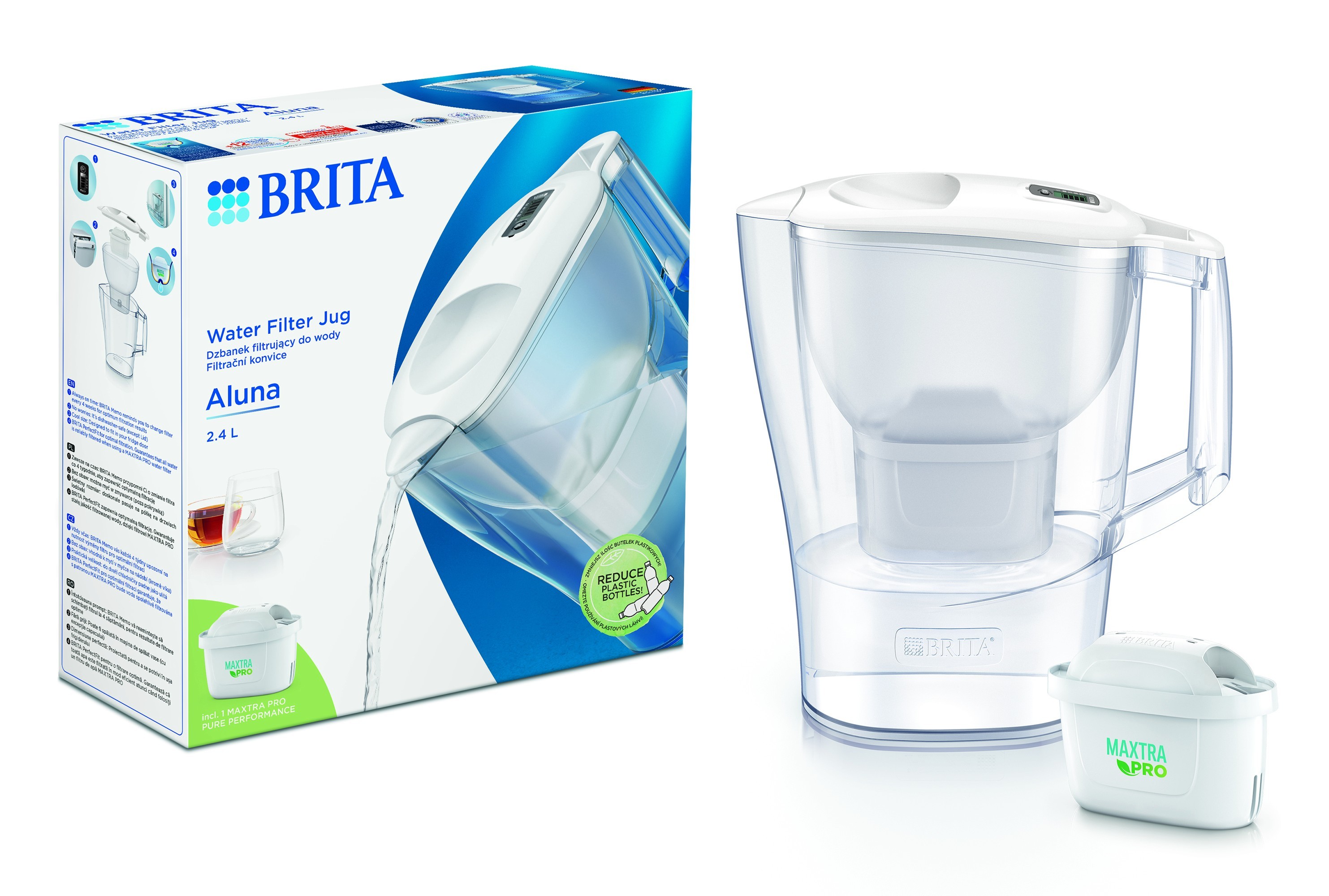Pack de inicio BRITA Marella 2.4L + 3 filtros Maxtra PRO (blanco)