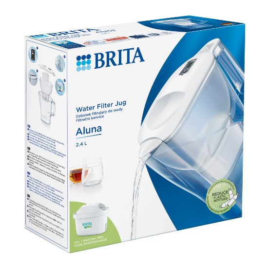 Filtreleme sürahisi BRITA Aluna 2,4 L Maxtra PRO (beyaz)