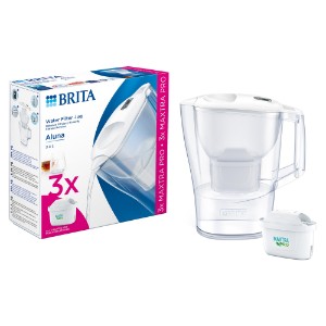 Стартовый пакет для фильтрации воды BRITA Aluna 2,4 л (белый) + 3 фильтра Maxtra PRO