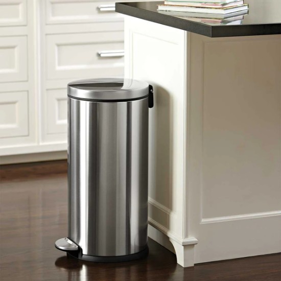 Pedal trash can, 30 L, stainless steel - simplehuman