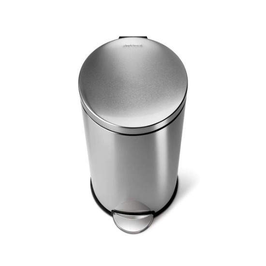 Lixeira com pedal, 30 L, aço inoxidável - simplehuman