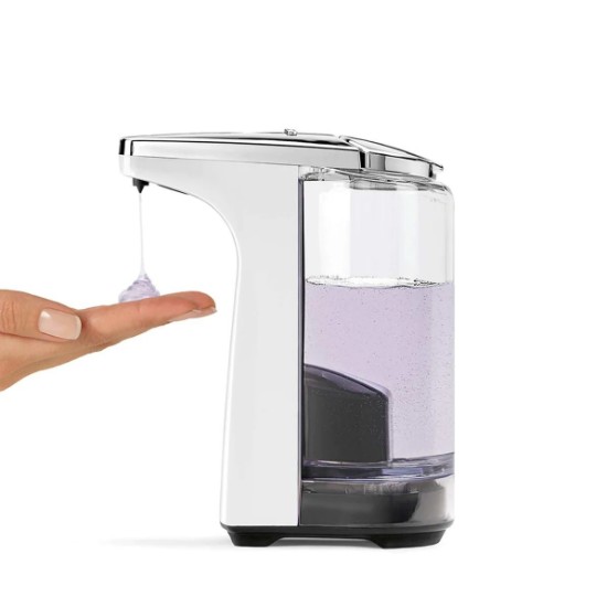 Dispenser for flytende såpe med sensor, 237 ml, Hvit - simplehuman