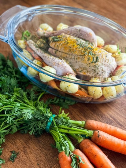 Oval dish with lid, made of heat-resistant glass, "Slow Cook", 4.4 l + 1.4 L - Pyrex