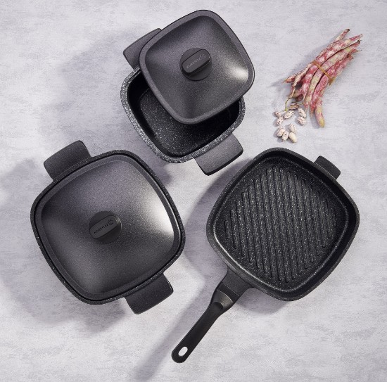 Square grill pan, aluminium, 26 × 26 cm, "Casterra" - Korkmaz