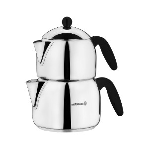 Teapot Tuircis dúbailte, cruach dhosmálta, 0.7L/1.4L, "Orbit" - Korkmaz