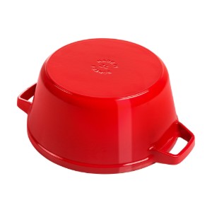 Set of 2 cookwares Cocotte, cast iron, 24 cm, Cherry - Staub