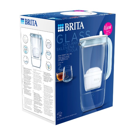 Üveg vízszűrő kancsó, BRITA, 2,5 L, Maxtra PRO (lightblue)