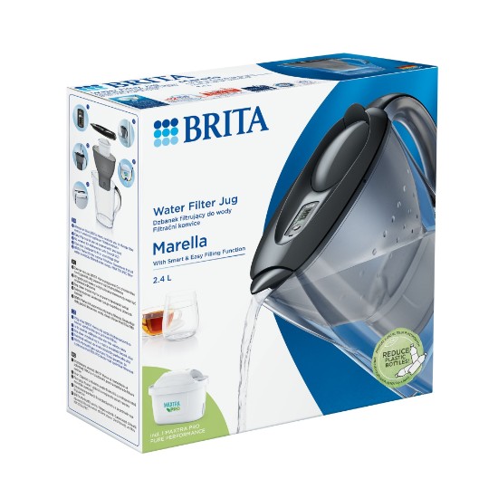 BRITA Marella 2,4 L Maxtra PRO (gri) filtreli sürahi
