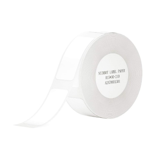 Label sticker roll, 15x30mm, 210 pcs/roll, White - NIIMBOT