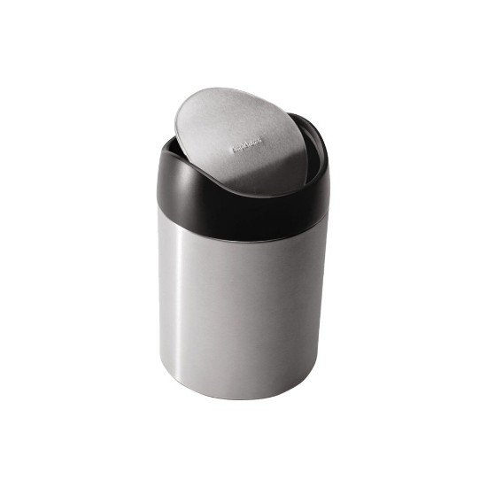 Tabletop mini-trash can, 1.5 L, stainless steel - simplehuman