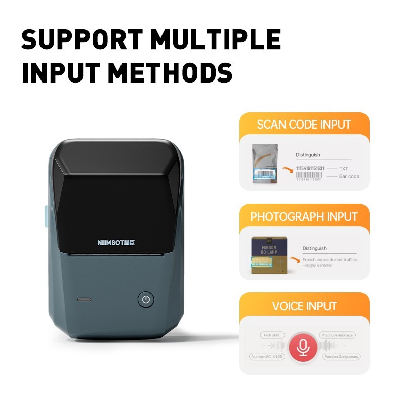 Thermal Label Printer, Portable, B1 Model, Lake Blue - NIIMBOT ...