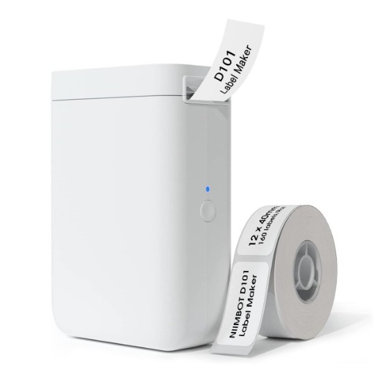 Terminis etikečių spausdintuvas, nešiojamas, D101 modelis, Baltas - NIIMBOT
