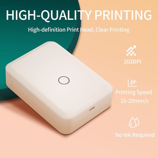 Термо штампач етикета, преносиви, модел Д110, бели - NIIMBOT