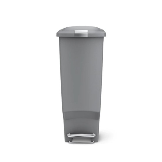 Trash can with pedal, 40 L, plastic, Grey - simplehuman