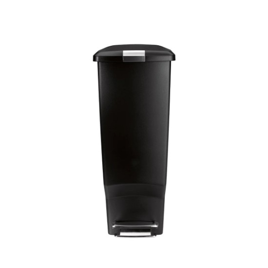 Trash can with pedal, 40 L, plastic, Black - simplehuman