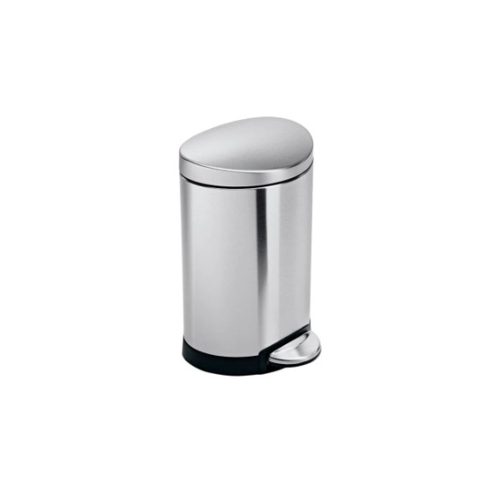 Trash can with pedal, 6 L, stainless steel - simplehuman