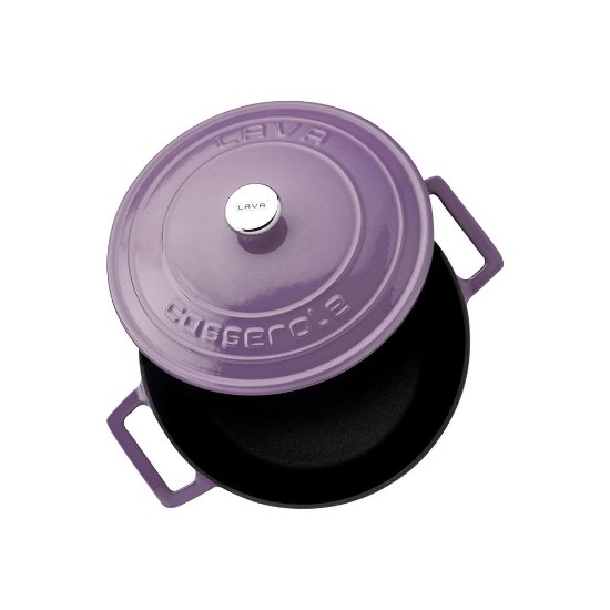 Saucepan, cast iron, 22cm/3.4L, "Folk", Purple - LAVA 