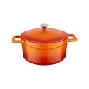 Cacerola, hierro fundido, 22 cm, gama "Folk", color naranja - marca LA