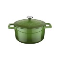 Cacerola, hierro fundido, 22cm/3,4L, "Folk", Verde - LAVA