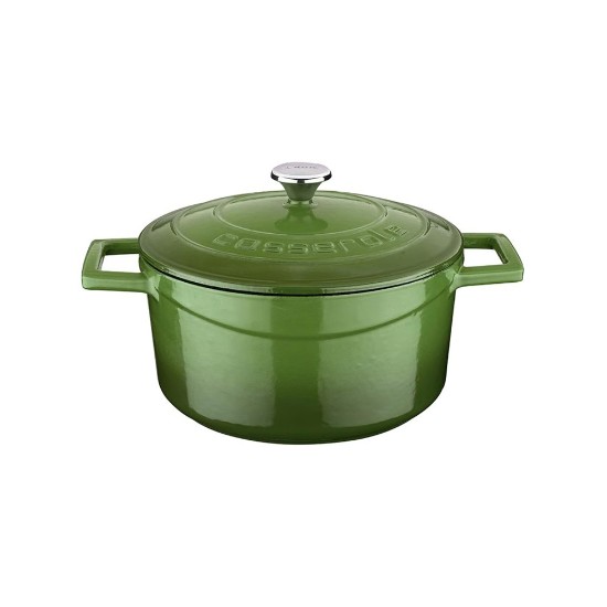 Saucepan, cast iron, 22cm/3.4L, "Folk", Green - LAVA 