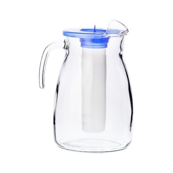 Carafe with cooling compartment, 2800 ml, made of glass, Arctic - Borgonovo