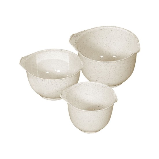 3-piece mixing bowl set, plastic, White - Curver