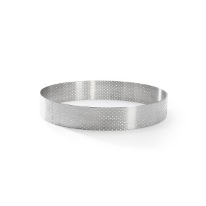 Perforated tart ring, stainless steel, 20.5 cm - de Buyer
