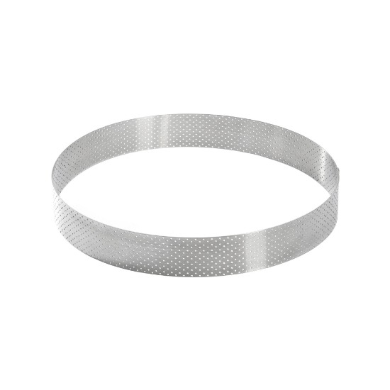 Cercle à tarte perforé, inox, 24,5 cm - de Buyer