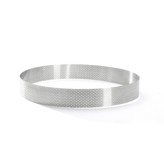 Cercle à tarte perforé, inox, 24,5 cm - de Buyer