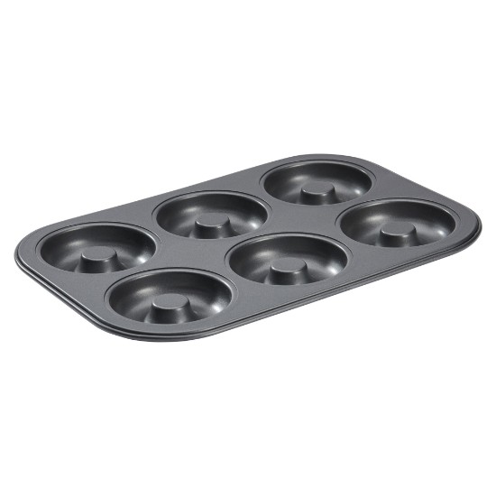 Baking tray for 6 mini-savarines, 31.5 x 21.5 cm, steel - "de Buyer" brand