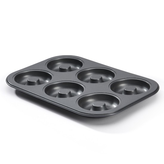 Baking tray for 6 mini-savarines, 31.5 x 21.5 cm, steel - "de Buyer" brand