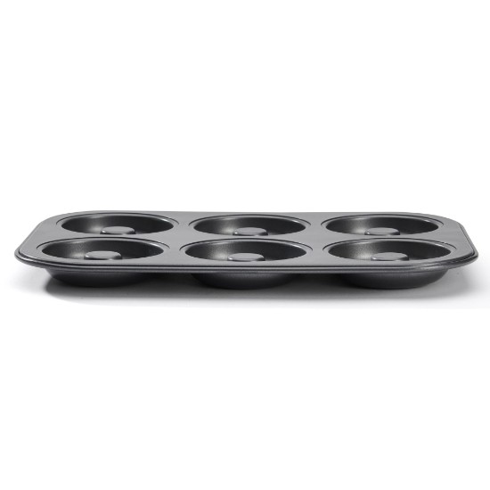 Baking tray for 6 mini-savarines, 31.5 x 21.5 cm, steel - "de Buyer" brand