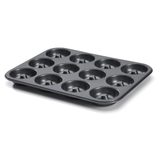 Steel baking tray for 12 mini-savarines, 34.3 x 26.2 cm - "de Buyer" brand