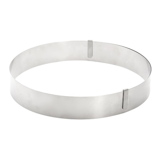 Expanderbar ring för tårtor, 16-36 cm, rostfritt stål - märke "de Buyer"
