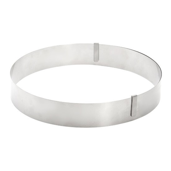 Erweiterbarer Ring für Torten, 16-36 cm, Edelstahl - Marke "de Buyer".