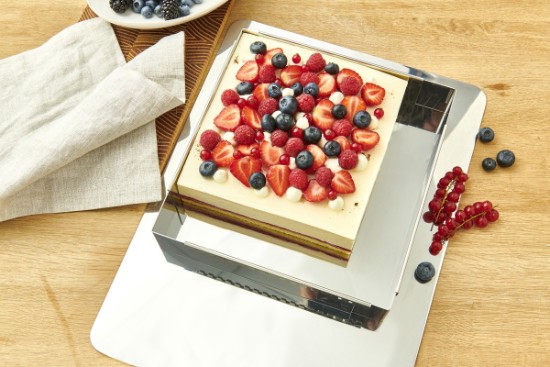 Adjustable square pastry frame, stainless steel, 20-37 cm - de Buyer