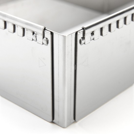 Adjustable rectangular pastry frame, stainless steel, 21x11-40x21 cm - de Buyer