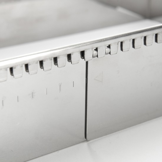 Nastaviteľný obdĺžnikový rám na pečivo, nehrdzavejúca oceľ, 21x11-40x21 cm - de Buyer