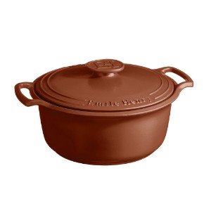 Cocotte-gryde, keramik, 31 cm / 5,5L, "Sublime", Sienna - Emile Henry