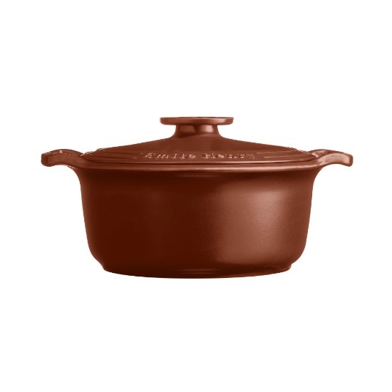 Borma tat-tisjir taċ-ċeramika Cocotte, 28.5cm/4L, "Sublime", Sienna - Emile Henry