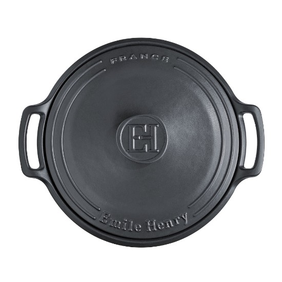 Cocotte cooking pot, ceramic, 33 cm / 6.5L, "Sublime", Slate - Emile Henry