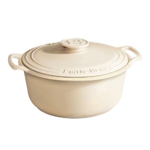 Cocotte cooking pot, ceramic, 33 cm / 6.5L, "Sublime", Sand - Emile Henry