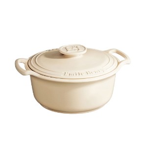 Ceramic Cocotte cooking pot, 28.5cm/4L, "Sublime", Sand - Emile Henry