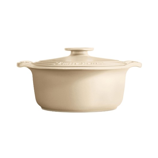 Ceramic Cocotte cooking pot, 28.5cm/4L, "Sublime", Sand - Emile Henry