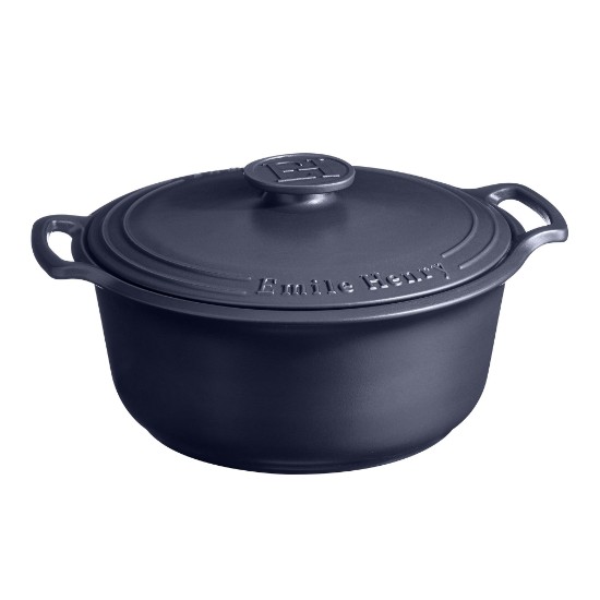 Olla Cocotte, cerámica, 33 cm / 6,5 L, "Sublime", Indigo - Emile Henry